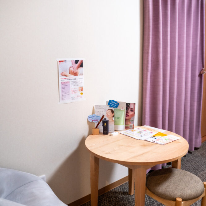 都内のエステサロンで撮影