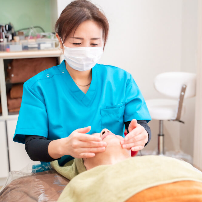 都内のエステサロンで写真と動画の撮影